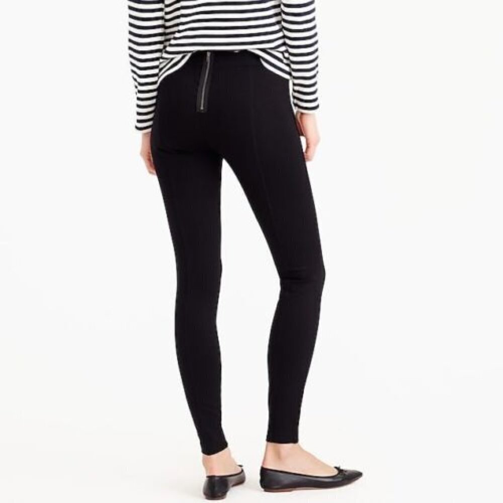 J Crew Regular Pixie Pant Leggings Black 31090 Fitted Ponte Knit
